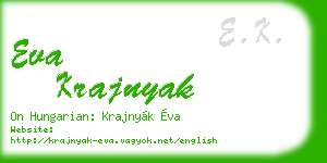 eva krajnyak business card