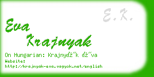 eva krajnyak business card